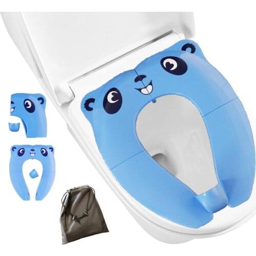 Folding Potty Seat,Child-Assisted Toilet Seat Travel Toilet Seat Pad For Easy Portability
