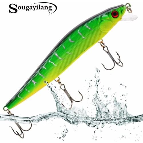 Sougayilang 1Pcs 16cm 23g Floating Minnow Fishing Lure Laser Hard Artificial Bait Eyes Fishing Wobblers Crankbait Minnows