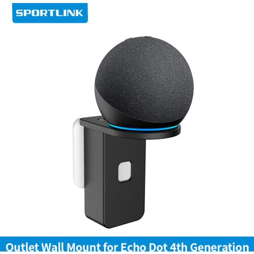 Sportlink For Amazon Echo Dot 4th Gen Wall mount Holder Stand Smart speaker Outlet Holder Space Saving Bracket In Bedroom