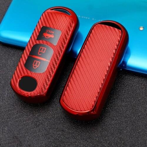 TPU Carbon Fiber Car Key Cover Case Fit for Mazda 3 2 5 6 Cx5 Axela Atenza 2017 CX-4 CX-5 CX-7 CX-9 CX-3 CX 5 Car Accessories