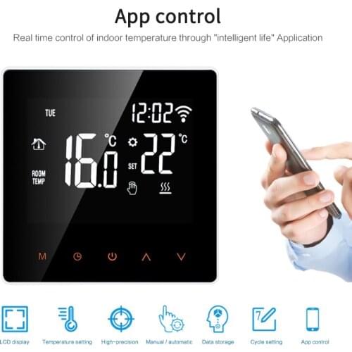 WiFi Smart Thermostat Temperature Controller LCD Display Touch Screen For Electric Floor Heating Water Gas Boiler Remote Tuya