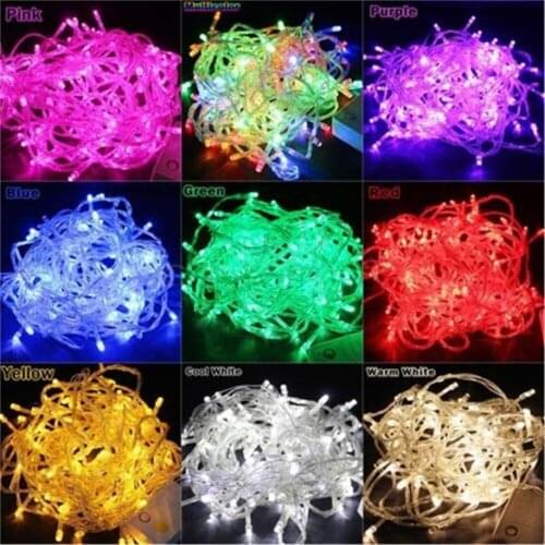 30M 300LEDs LED String Light AC220V EU Plug Festoon Lamps Waterproof Outdoor Garland Party Holiday Christmas Decoration 9 Color