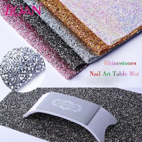 BQAN 1PC Nail Art Diamond Mat Table Pad Salon Practice Cushion Pillow Hand Holder Foldable Manicure Tool Washable Portable
