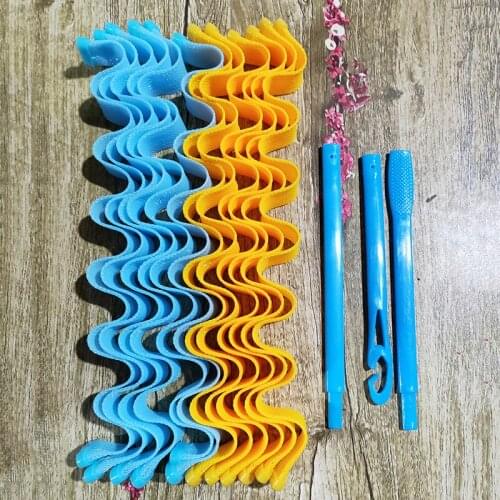 12PCS Water Ripple DIY Magic Hair Curler Portable Hairstyle Roller Sticks Durable Beauty Makeup Curling Hair Styling Tools