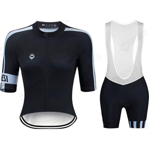 2021 Frenesi Sports Womens Team Cycling Jersey Bicycle Summer Sleeve Suit Bike Bib Shorts Clothing MTB Kit Ciclismo Maillot