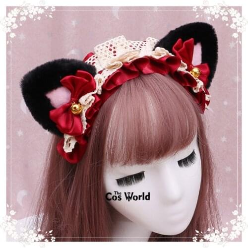 30 Styles Lolita Japanese Sweet Cat Ear Lace Maid Cosplay Hair Band Bowknot Headwear Hairpin Hair Accessories Headband