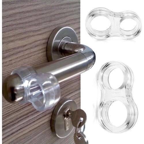 4pcs Door Stopper Transparent Silica Gel Door Handle Buffer Wall Protection Doorknob Bumper Walls Furniture Protective