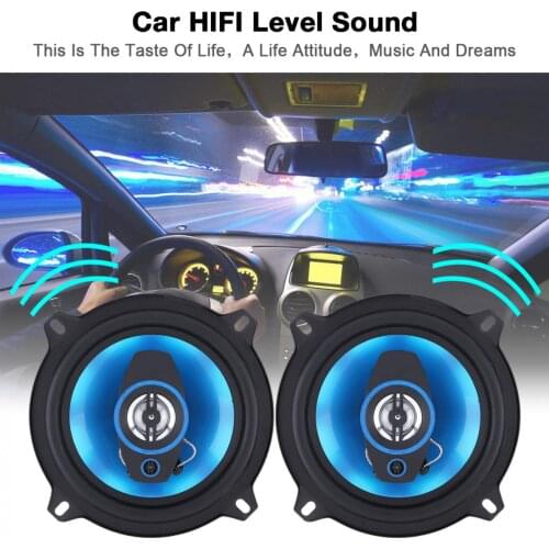 2pcs 12V 5 Inch 400W 2 Way Car Coaxial Auto Audio Music Stereo Full Range Frequency Hifi Speakers Non-destructive Installation