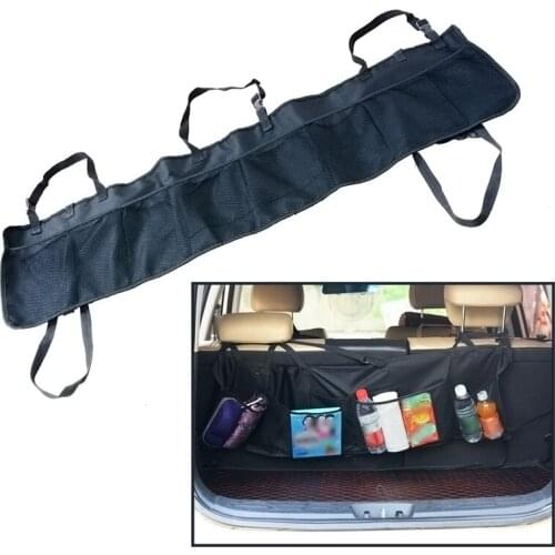 Car Rear Seat Back Storage Bag Multi Hanging Nets Pocket Trunk Bag Organizer SUV Auto Cargo Storage Mesh Holder