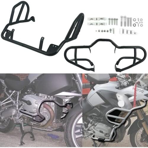 For BMW R 1200 GS R1200GS R1200 2008 2009-2012 Oil cooled Motorcycle Crash Bar Engine Tank Guard Cover Bumper Frame Protector
