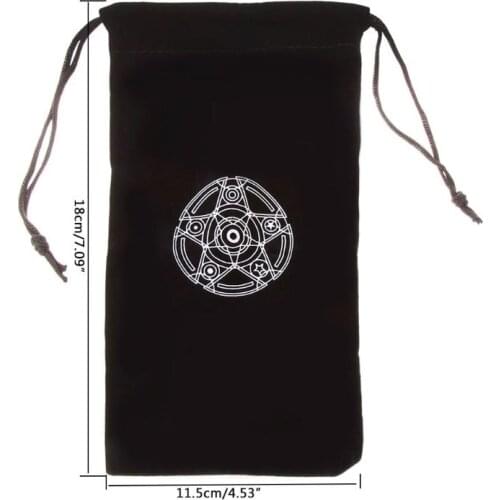 Velvet Pentagrams Tarots Card Storage Bag Toy Jewelry Mini Drawstring Package A0KA