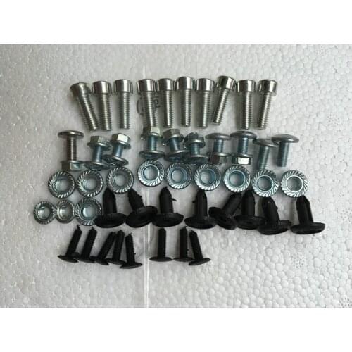 1 Pack Motorcycle Fairing Bolt Screw Nuts Washers Fastener Fixation Silver black Bolts&Screws Used for all Fairings