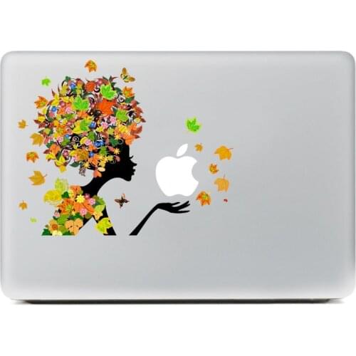 Color fairy leaves Vinyl Decal Sticker for DIY Macbook Pro / Air 11 13 15 Inch Laptop Case Cover Sticker