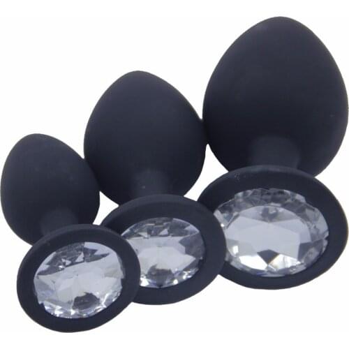 Dingye 3pcs/set Anal Sex Toy Silicone Butt Plug Anal Prostate Massager Crystal Anal Products Anal Sex Products for Men