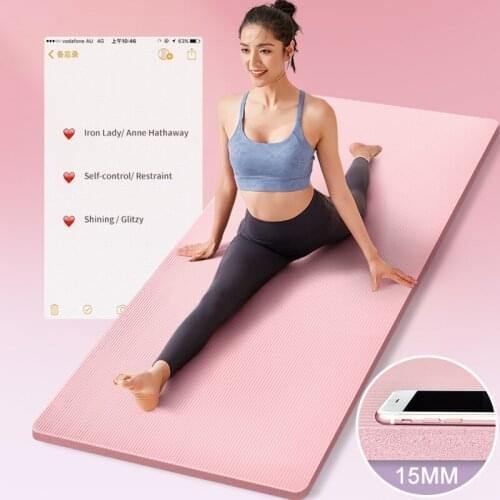 185X80cm 15mm Extra Thick Yoga Mat High Quality Exercise Sport Mats For Gym Home Fitness Tasteless Pads Exercise Gymnastics
