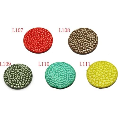 Leather nummular charms 30mm pomegranate round leather earrings pendant Round Faux Leather