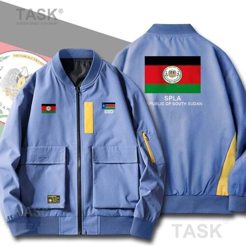 Bomber Military Biker Jacket Army South Sudan Sudanese SSD Hip Hop Slim Fit Pilot Coat Tooling clothes Men Bomber Zipper Jacket