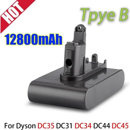 Lithium ion battery 22.2vB12800 mAh, for Dyson vacuum cleaner, model DC35 dc45, dc31, dc34, DC44, screw fastener, vacuum cleaner