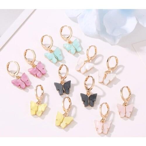 Cute Butterfly Earrings For Women Street Style Drop Earrings Korean Fashion Dangle Earrings Jewelry Gifts