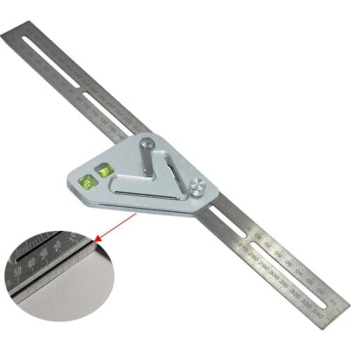 Multifunctional Triangle Angle Ruler Level Protractor Aluminum Alloy High Accuracy Woodworking Carpentry Measurement Tool