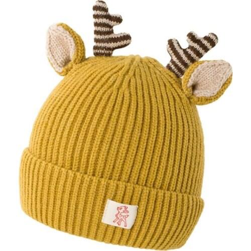 New 2021 Winter Baby Hat Solid Color Soft Comfortable Hats Boy Girl Cartoon Kids Knitted Hats Children Warm Beanies Child Caps