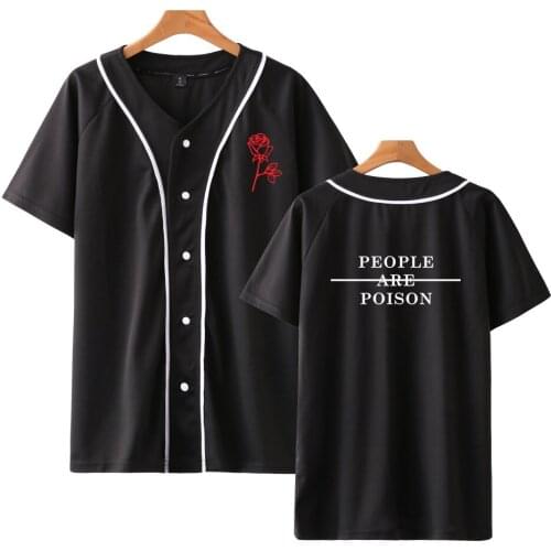 2019 New Brand Hot Sale Baseball T Shirt People Are Poison Rose Printing Short Sleeve Jacket Harajuku Unisex tshirts 4XL Clothes