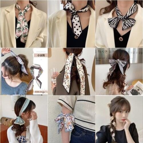 New Pattern Long Hair Bows Scarf Headscarf Multifunctional Scarf Bow Tie Hair Hair Accessories for Women Bandana Foe Elastic