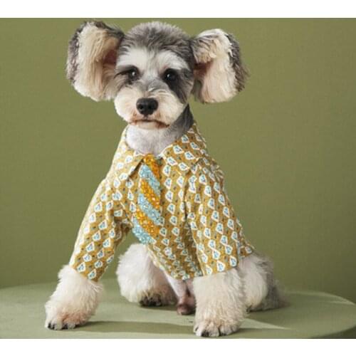 Jopet Dog Clothes Puppy Autumn Thin Floral Shirt French Bulldog Yorkies Chihuahua Teddy Dog Clothing Small And Medium-sized Dogs