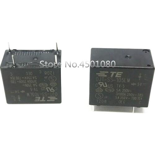Original & New 10PCS/lot Relay OJT-SS-105LM 5VDC OJT-SS-112LM 12VDC OJT-SS-124LM 24VDC OJT SS 112LM OJTSS124LM 4PINS 5A