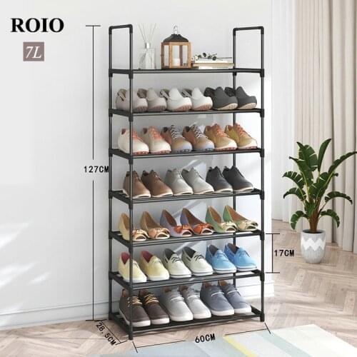 Simple Shoe Rack Shoe Shelf Every Tier Storage 3-4-Pair-Shoe Organizer Holder Space-saving Home Removable Dustproof Shoe Cabinet