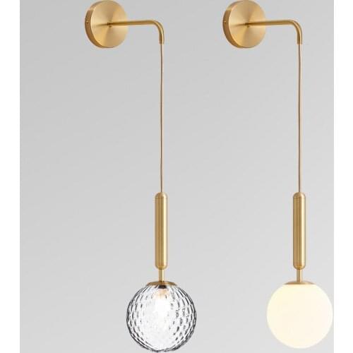 Nordic style simple modern bedroom bedside living room stairway TV background wall led wall lamp