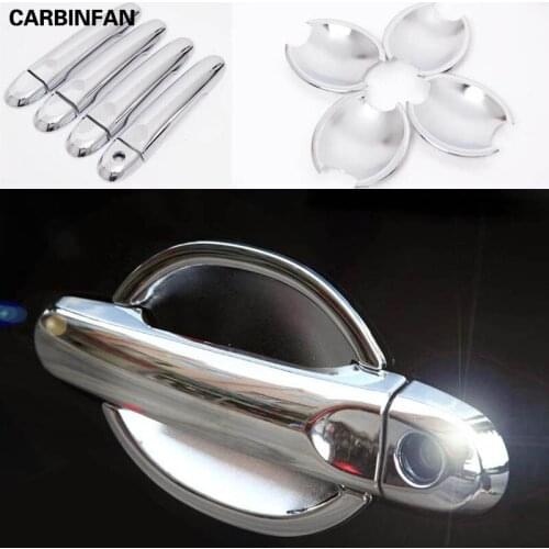 Car Styling Chrome Door Handle + Bowl Cover Trim Molding For Nissan Versa Sedan Latio Almera Micra K13 Pulsar Hatch Juke Cube