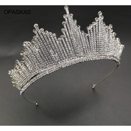 Bridal Wedding Tiara 2021 European and American Retro Baroque Wedding Crown Bride Water Diamond Hair Ornaments Crown Jewelry