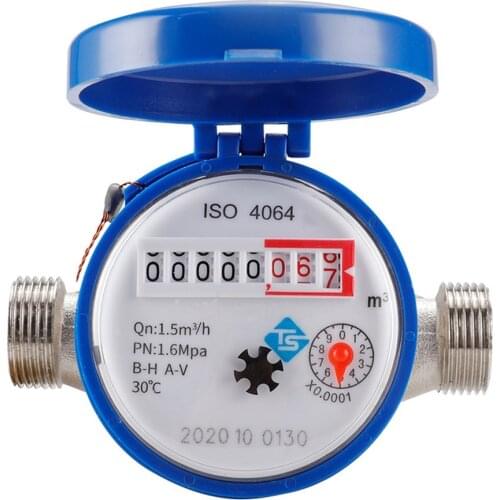 TS-S300E Smart Water Meter Household Mechanical Rotary Wing Cold Water Meter Pointer Digital Display Combination Water Meter