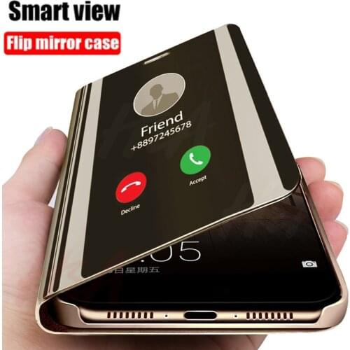Smart Mirror Case For OPPO Realme 6 5 pro 7 X7 C17 C11 C15 C12 A52 A72 A92 A53 A93 A73 Reno 4 Lite Clear View Leather Flip Cover
