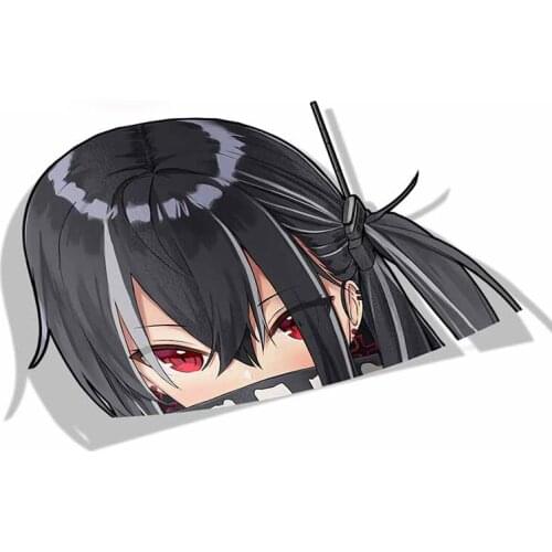 Personality Azur Lane Peek Anime Big Head Vinyl Car Sticker Window Truck Decal Cover Scratches Waterproof Apply To Car Window