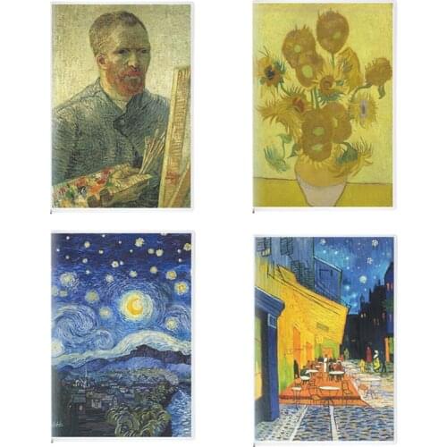 Vincent Van Gogh Notebook Wheatfield with Crows Notepad Cafe Terrace at Night The Starry Night Irises Sunflowers Roses Note Book