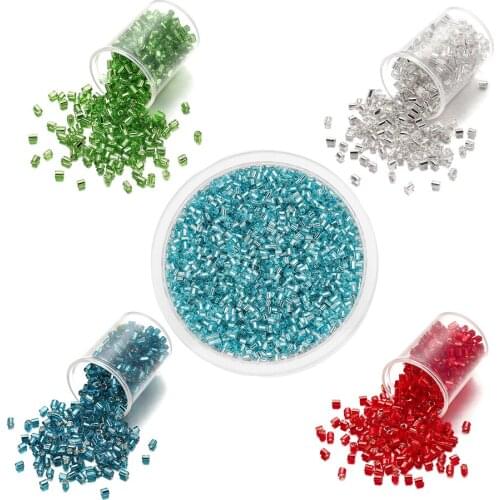 1800Pcs/Lot Hole 1mm Color Japanese Small Seed Beads Hexagon Czech Glass Loose Cyclinder Beads for DIY Jewelry Making Supplies