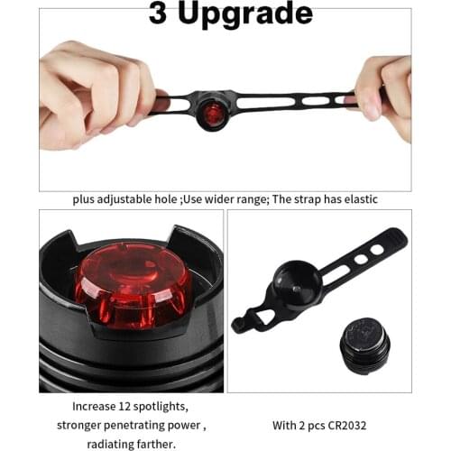 Bike Rear Light Tail Light Back Taillight IPX-4 Waterproof Easy To Install