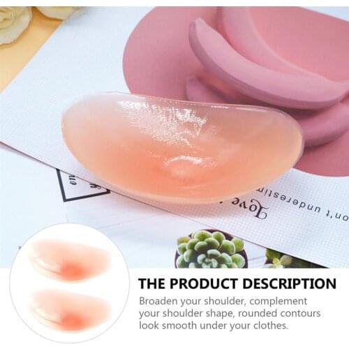 1 Pair Silicone Shoulder Push-up Pads Adhesive Shoulder Enhancer Shoulder Pads