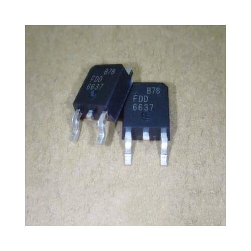10pcs FDD6637 TO-252 6637 TO252 35V 55A