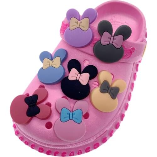 100PCS Wholesale Mix Rabbit Head Accessories Crafts For Girls BB Shoes Decoration Animal Silicone Shoes Charms Shoes Accessories