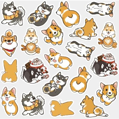 45pcs/box Stationery Sticker PVC Kawaii Cute Stickers Korean Stationery Aesthetic Cartoon Paper Doll Decorative Diary Stickers