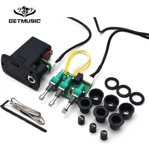 3 Band Acoustic Classical Guitar Equalizer Guitarra EQ Preamp Concise Bass Tone Volume adjustable Violao Pickup Drop Shipping
