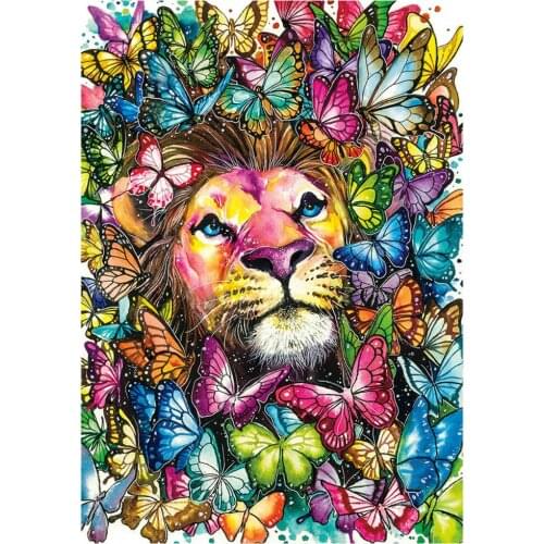 Embroidery Diamond Abstract Lion Princess Jewel Cross Stitch 5D Full Drills Painting Mosaic Paint Cartoon Arts and Crafts