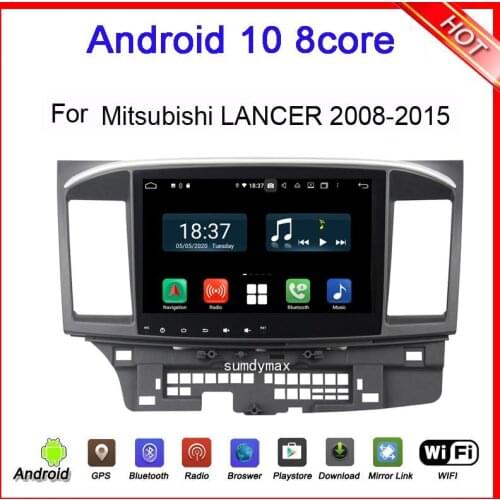 10.1inch two din special car dvd player for Mitsubishi Lancer 2008-2016 android 9.0 car multimedia player gps navigation 8core