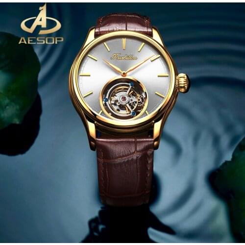 AESOP 316L Stainless Steel Case Double-Sided Sapphire Glass Waterproof Watch AAA++ Real Tourbillon Mens Mechanical Watches