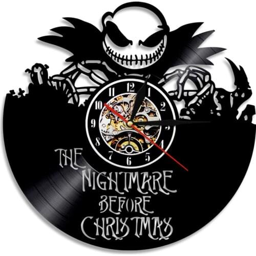 Cross-border Spicy Clock Christmas Night Shock Record Wall Clock Creative retro Home Interior Decoration