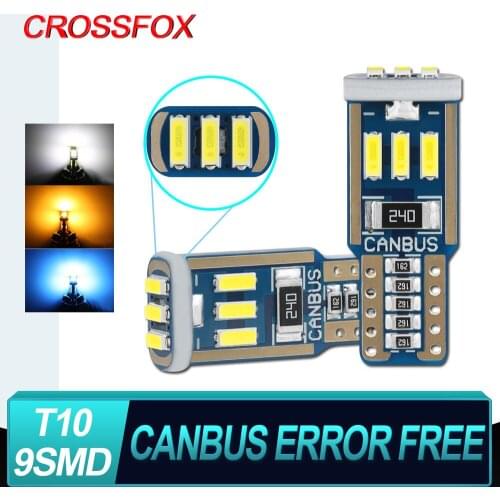 CROSSFOX 2pcs T10 W5W led 194 168 Car Door Dome Instrument Interior Reading Lights Signal Lamp Accessories 3000K 6000K 8000K 12V