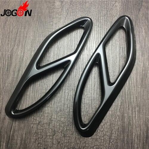 For Mercedes Benz B C E GLC GLE GLS CLA Class W205 X253 W213 Stainless Steel Car Rear Dual Exhaust End Pipe Stickers Cover Trim